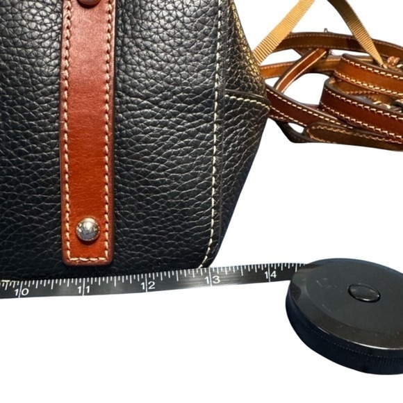 Dooney & Bourke Black and Brown Leather Satchel - Picture 9 of 13